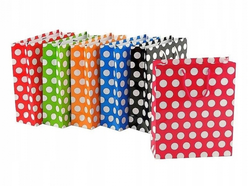 TORBA W KROPKI; 12/660, Torby ozdobne, Art. dekoracyjne i prezentowe