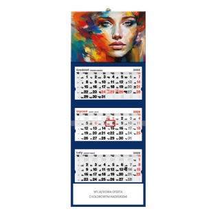 KALENDARZ TRÓJDZIELNY "ART" 2026, Ścienne, Kalendarze