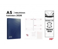Kalendarz 2026 A5 niebieski, Dzienne, Kalendarze