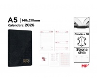 Kalendarz 2026 A5 czarny, Dzienne, Kalendarze