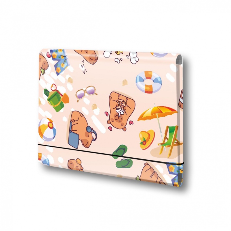 PENMATE TECZKA Z GUMKĄ A5 T0119 KAPIBARA PLAŻA, Teczki tekturowe, Organizacja dokument&oacute;w