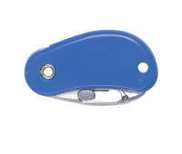 Nóż bezpieczny DONAU SAFETY DS-WO3, wymienne ostrze, zawieszka, niebieski