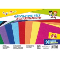 Filc dekoracyjny GIMBOO, A4, w folii, mix kolorów