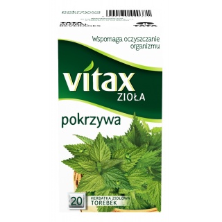 Herbata VITAX, ziołowa, pokrzywa, 20 torebek, Herbaty, Artykuły spożywcze
