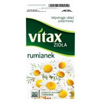 Herbata VITAX, ziołowa, rumianek, 20 torebek, Herbaty, Artykuły spożywcze