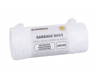 Garbage bags DONAU HOME, bathroom (HDPE), 20l, 40 pcs, white