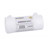 Garbage bags DONAU HOME, bathroom (HDPE), 20l, 40 pcs, white
