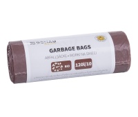Garbage bags DONAU HOME, for segregation, BIO waste (LDPE), 120l, 10 pcs, brown