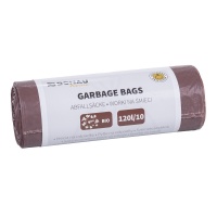 Garbage bags DONAU HOME, for segregation, BIO waste (LDPE), 120l, 10 pcs, brown