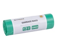 Garbage bags DONAU HOME, for segregation, glass (LDPE), 120l, 10 pcs, green