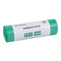 Worki na śmieci DONAU HOME, do segregacji, szkło (LDPE), 120l, 10 szt., zielone, Worki, Artykuły higieniczne i dozowniki