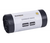 Garbage bags DONAU HOME, strong (LDPE), 120l, 25 pcs, black