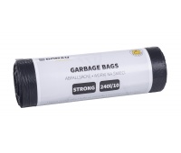 Garbage bags DONAU HOME, strong (LDPE), 240l, 10 pcs, black