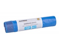 Garbage bags DONAU HOME, with tape (LDHD), 60l, 10 pcs, blue