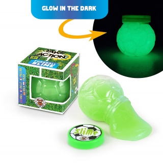Slime piłka nożna świecąca w ciemności TRENDHAUS Take Action FB, zielony neonowy, Gry i zabawki, Gadżety