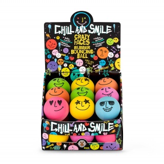 Piłka gumowa do odbijania TRENDHAUS Chile & Smile, 6 cm, mix kolorów, Gry i zabawki, Gadżety