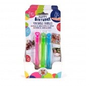 Zestaw niepękających baniek mydlanych TRENDHAUS Birthday FUN, 3 x 4ml, mix kolorów, Gry i zabawki, Gadżety