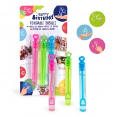 Zestaw niepękających baniek mydlanych TRENDHAUS Birthday FUN, 3 x 4ml, mix kolor&oacute;w, Gry i zabawki, Gadżety