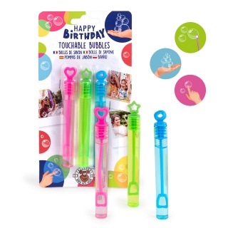 Zestaw niepękających baniek mydlanych TRENDHAUS Birthday FUN, 3 x 4ml, mix kolorów, Gry i zabawki, Gadżety
