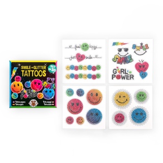 Tatuaże TRENDHAUS Chile & Smile, brokatowe, 20szt., mix kolorów, Gry i zabawki, Gadżety