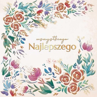 KARNET KW RETRO KWIATY, Karnety, kartki okolicznościowe, Art. dekoracyjne i prezentowe