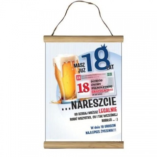 DYPLOM OKOLICZNOŚCIOWY "18" DOWÓD CHŁOPAK DC18, Upominki, Art. dekoracyjne i prezentowe
