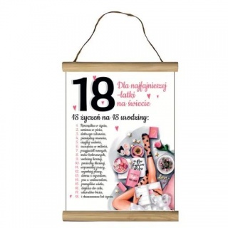 DYPLOM OKOLICZNOŚCIOWY "18" SWEET DZIEWCZYNA SW18, Upominki, Art. dekoracyjne i prezentowe