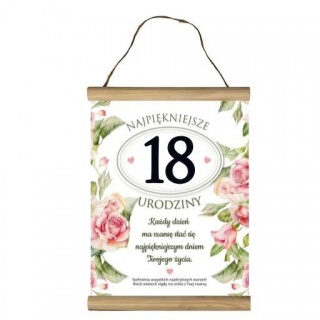 DYPLOM OKOLICZNOŚCIOWY "18" UR07-18, Upominki, Art. dekoracyjne i prezentowe