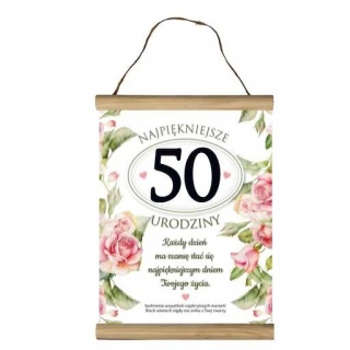 DYPLOM OKOLICZNOŚCIOWY "50" UR07-50, Upominki, Art. dekoracyjne i prezentowe