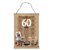 DYPLOM OKOLICZNOŚCIOWY "60" URODZINY UR01-60, Upominki, Art. dekoracyjne i prezentowe