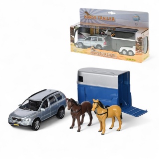 VOLVO XC90 PRZYCZEPA Z KONIEM HKG013 9729, Pojazdy, Zabawki