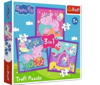 PUZZLE "3w1 - Zwyczaje swinki Peppy" !!