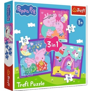 PUZZLE "3w1 - Zwyczaje swinki Peppy" !!, 3w1, Puzzle