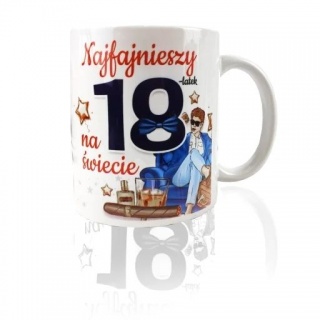 KUBEK OKOLICZNOŚCIOWY "18" ELEGANT CHŁOPAK EL18, Upominki, Art. dekoracyjne i prezentowe