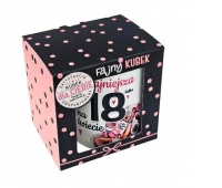 KUBEK OKOLICZNOŚCIOWY "18" SWEET DZIEWCZYNA SW, Upominki, Art. dekoracyjne i prezentowe