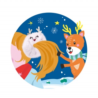 Gumka do włos&oacute;w TRENDHAUS MM SF, renifer, mix kolor&oacute;w, Gry i zabawki, Gadżety