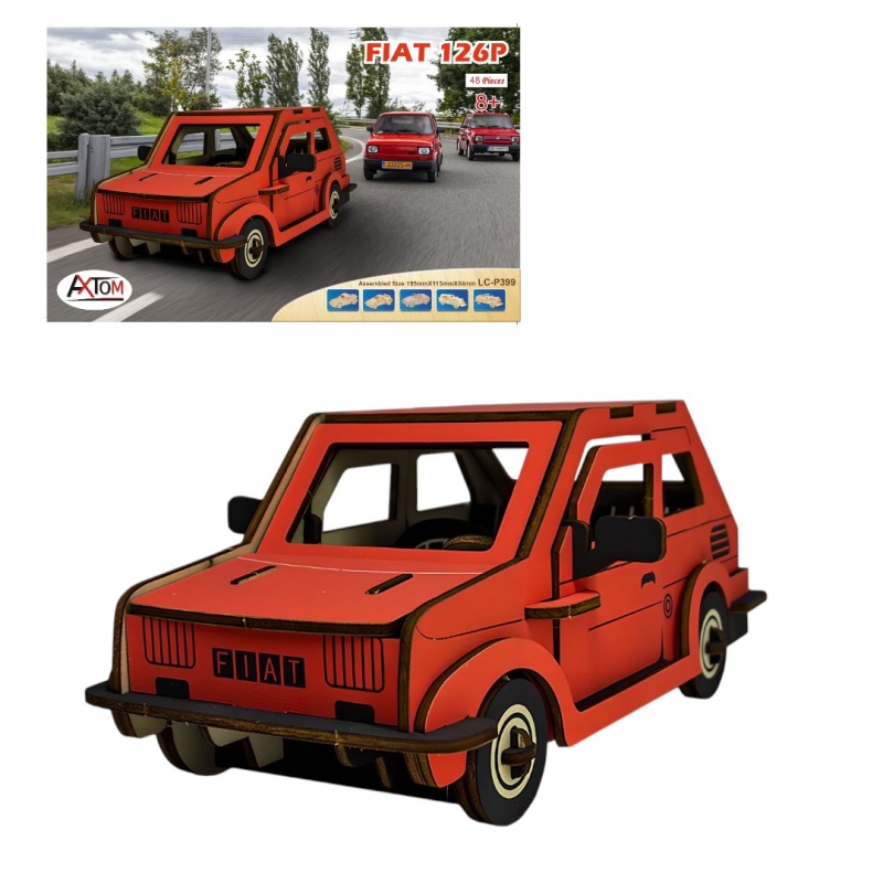 SKŁADANKA KOLOROWA FIAT 126P, Kreatywne, Zabawki