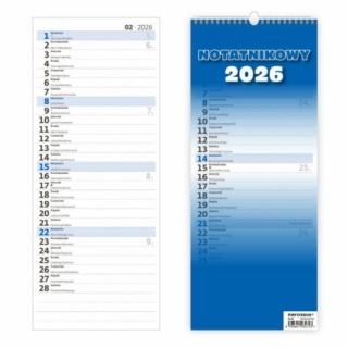 Kalendarz 2026 Slim Notatnikowy, Planery, Kalendarze