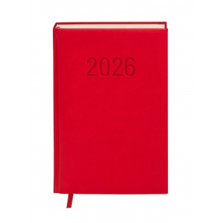 KALENDARZ A5 COLORFIX DNS CZERWONY 2026, Dzienne, Kalendarze