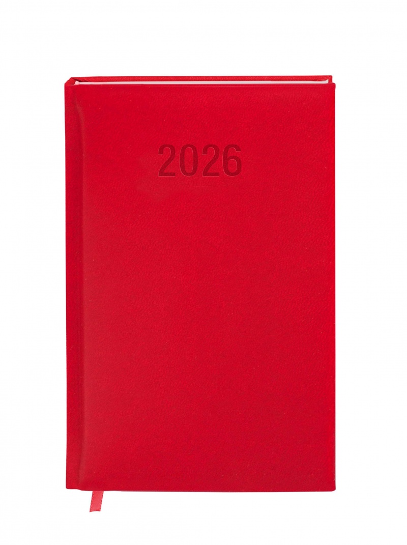 KALENDARZ A6 COLORFIX TDW CZERWONY 2026, Tygodniowe, Kalendarze