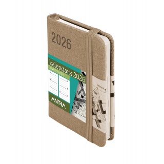 KALENDARZ AWANGARDA A7 TDW BEŻOWY 2026, Tygodniowe, Kalendarze