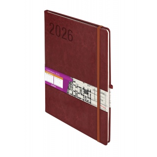 KALENDARZ FORMALIZM A4 TDW BRĄZOWY 2026, Tygodniowe, Kalendarze