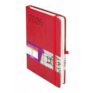 KALENDARZ A5 FORMALIZM DNS CZERWONY 2026, Dzienne, Kalendarze