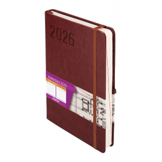 KALENDARZ A5 FORMALIZM DNS BRĄZOWY 2026, Dzienne, Kalendarze