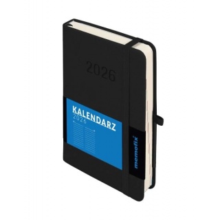 KALENDARZ MEMOFIX B6 DNS CZARNY 2026, Dzienne, Kalendarze