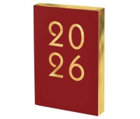 KALENDARZ A5 ART DNS CZERWONY 2026, Dzienne, Kalendarze