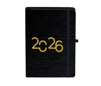KALENDARZ A5 BLACK GOLD DNS 2026, Dzienne, Kalendarze