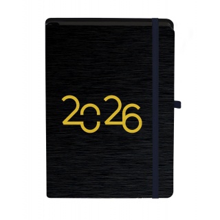 KALENDARZ A5 BLACK GOLD DNS 2026, Dzienne, Kalendarze
