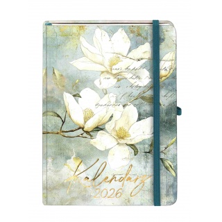 KALENDARZ BOTANICAL A5 DNS MAGNOLIA 2026, Dzienne, Kalendarze