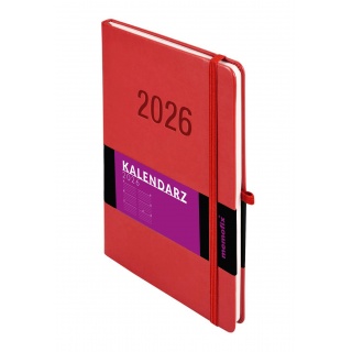 KALENDARZ MEMOFIX B5 TDW CZERWONY 2026, Tygodniowe, Kalendarze